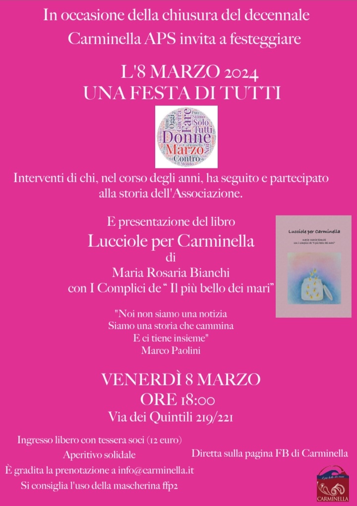 L'8 Marzo 2024 una Festa DI TUTTI