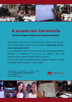 A scuola con Carminella: Corso di lingua italiana per donne straniere